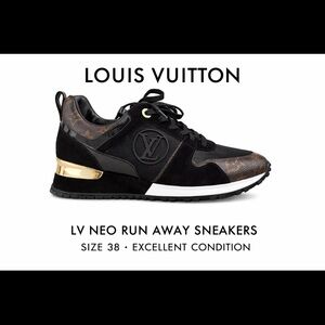 Louis Vuitton Black and Gold Athletic Sneakers